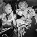 Ginger Rogers, Lucille Ball and Harriet Hilliard taking a break between scenes of Follow the Fleet, 1936 - 454 x 365