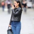 Kirsty Gallacher – Out in tight denim and leather jacket at Smooth Radio in London - 454 x 744