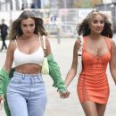 Holly Hagan – With Zahida Allen Leave Menagerie Bar and Restaurant in Manchester - 454 x 388