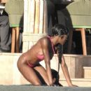 Chelsea Lazkani – In a pink bikini on set for Selling Sunset in Los Cabos - 454 x 365
