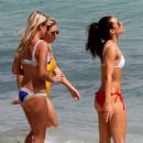 Danielle Peazer in Bikini on the beach in Miami - 454 x 680