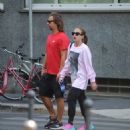Allegra Versace – Walking with a mystery man at the Montanelli park in Milan - 454 x 558