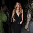Natasha Bassett – In a black dress attending Ellen Von Unwerth’s birthday party