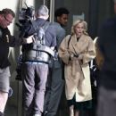 Gillian Anderson – New commercial filming in London - 454 x 498