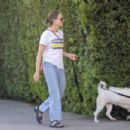Jodie Foster &#8211; Goes for a walk with her dog in Los Angeles
