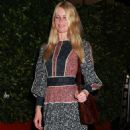 Claudia Schiffer wore a boho-inspired, midi-length blue and red dress at Giorgio Baldi in Santa Monica - 454 x 807