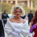 Emily Atack – Dressed as Marilyn Monroe arriving at Keith Lemon’s birthday Party - 454 x 681