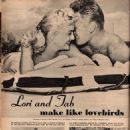 Lori Nelson and Tab Hunter - Movie World Magazine Pictorial [United States] (December 1955) - 454 x 605