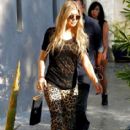 Fergie steps out in animal print