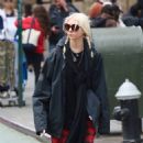 Taylor Momsen – Wears pajama bottoms during a stroll in New York