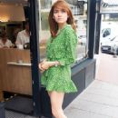 Blanca Blanco – In a green summer dress outside a hair salon in Cannes - 454 x 681