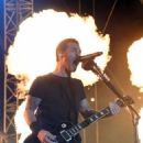 Frontman Sully Erna of Godsmack performs during the Las Rageous music festival at the Downtown Las Vegas Events Center on April 21, 2017 in Las Vegas, Nevada - 454 x 590