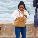 Lily Allen – With Freema Agyeman on set of Dreamland in Margate - 454 x 681