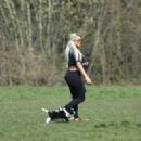 Bianca Gascoigne – Seen in a local park with her new puppy Panda in Essex - 454 x 324