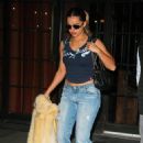 Addison Rae – In a chic crop tank and heels as she steps out in New York