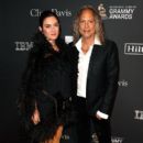 Kirk Hammett and Lani Hammett attend the Pre-GRAMMY Gala And GRAMMY Salute To Industry Icons Honoring Clarence Avant on February 9, 2019 - 400 x 600
