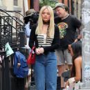 Emily Alyn Lind – On the set of ‘Gossip Girl’ in the West Village – Manhattan - 454 x 694
