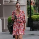 Myleene Klass – In a short floral dress and boots at Smooth radio in London - 454 x 668