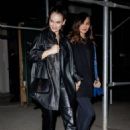 Lily James – With Gemma Chan pictured at The Chelsea Hotel in New York