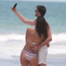 Sarah Tarleton in Bikini at the beach in Tulum