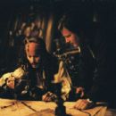 Johnny Depp and director Gore Verbinski on the set of Walt Disney Pictures' Pirates of the Caribbean: Dead Man's Chest - 2006