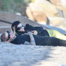 Kourtney Kardashian – Spotted on the beach in Montecito - 454 x 351