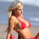 Brennah Black – In red bikini on photoshoot  for 138 Water in Malibu - 454 x 682