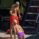 Caroline Stanbury – Seen In a purple bikini with her husband Sergio Carrallo at Mykonos - 454 x 681