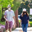 Aubrey Plaza – With Jeff Baena bring their dogs out for a walk in Los Angeles