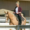 Amber Heard – Horseback riding candids in Los Angeles