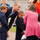 William and Kate bring their children George, eight, and Charlotte, seven, to help spread the Jubilee spirit in Wales as their cousin Lilibet celebrates her first birthday in Windsor with Harry and Meghan - 454 x 321