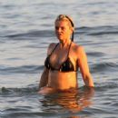 Danniella Westbrook in Bikini at the beach in Spain