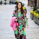 Giovanna Fletcher – In floral dress at the Global Radio Studios in London - 454 x 613