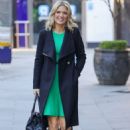 Charlotte Hawkins – Seen wearing a green dress in London - 454 x 682