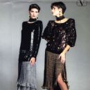 Joan Severance, Julie Wolfe Modeling for Valentino Vogue Italy 1983 - 454 x 599