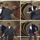 Will Smith slapping Chris Rock at Oscars ceremony 2022