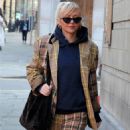 Kimberly Hart-Simpson – Dressed in checked co-ord on the street in Manchester - 454 x 892
