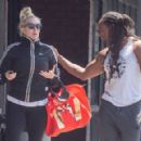 Erika Jayne – Seen with her kickboxing trainer after workout in Los Angeles - 454 x 291