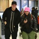 Blac Chyna and Rob Kardashian at JFK Airport in New York City - January 16, 2017