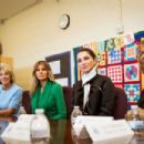 Rania Al Abdullah and Melania Trump visited the Excel Academy Public Charter School in Washington - 454 x 303