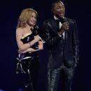 Kylie Minogue and Pharrell William - The BRIT Awards 2014 - Show - 407 x 612