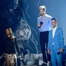 Zachary Quinto, Zoe Saldana and Chris Pine - 2013 MTV Movie Awards - Show - 443 x 612
