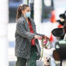 Drew Barrymore – Seen with her dog while out and about in New York
