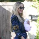 Kate Hudson – In a tie dye sweatsuit out in Brentwood