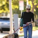 Selma Blair – With her dog arriving at Chris McMillan hair salon in Beverly Hills