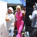 Margot Robbie – Seen at the set of ‘Barbie’ with Ryan Gosling in Los Angeles