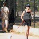 Brittany Snow – On stroll with her dog in Los Angeles - 454 x 534