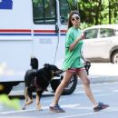 Emily Ratajkowski – Seen while takes her dog for a walk in New York