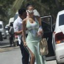 Draya Michele – In a dress arriving at a private party in Tulum beach - 454 x 592