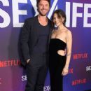 Adam Demos and Sarah Shahi attend Netflix's 'Sex/Life' Season 2 Special Screening at the Roma Theatre